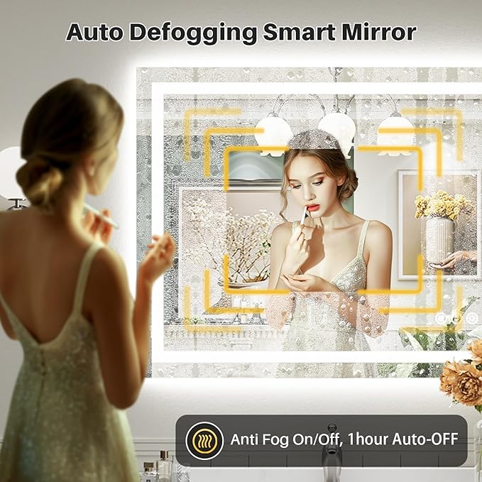 Briivue 48x36 Inch LED Bathroom Mirror - Image 5