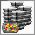Meal Prep Containers [150 Set] x [24 oz] with Lids, 1 compartment, Stackable, Reusable, Leakproof, Food Safe, Microwave, Freezer & Dishwasher Safe for Food Prep Storage Bento (150 Set, 24 oz)