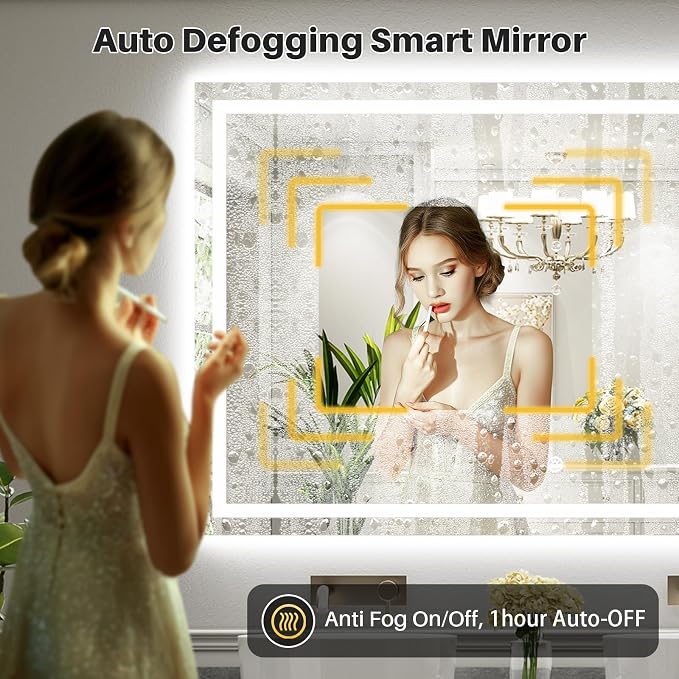 Briivue 72x32 Inch LED Bathroom Mirror - Image 4