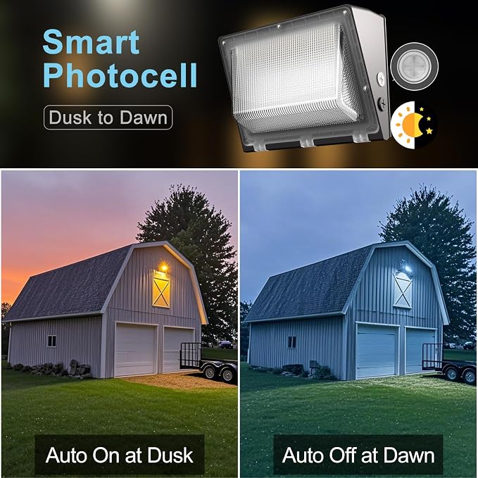 Lightdot 10Pack 120W LED Wall Pack Lights, 100-277v Dusk to Dawn - Image 7
