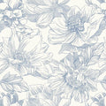 Ismoon Vintage Floral Wallpaper Peel and Stick Beige and Blue Contact Paper by Ismoon