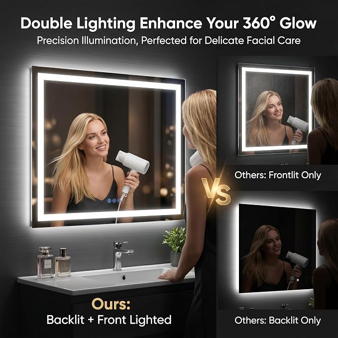 Antok 30"x 36" LED Bathroom Mirror - Image 6