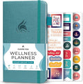Clever Fox Wellness Planner - Weekly & Daily Health and Wellness Log, Food Journal & Meal Planner Diary for Calorie Counting, Notebook for Medical Condition Tracking – Pocket size (Aquamarine)
