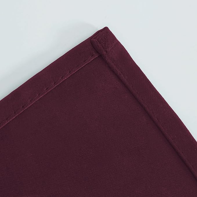 LEMOMO Burgundy Red Blackout Curtains 42 x 63 Inch Length/Set of 2 Curtain - Image 8