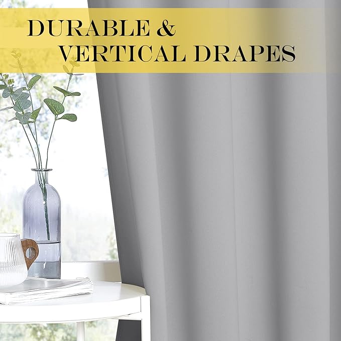NICETOWN Blackout Drapery Curtain Panel 90 inches Long - Image 4