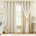 XiDi Beige Girls Curtains for Bedroom, Girls Room Blackout Curtains for 63 by Addsomecolortolife