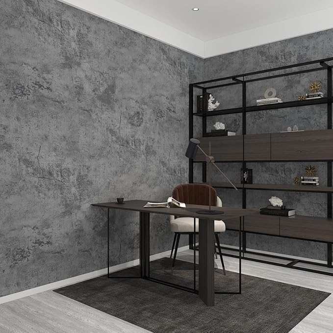 3yecao 48"×354" Extra Wide Thick Large Size Blue Grey Cracked Concrete - Image 7