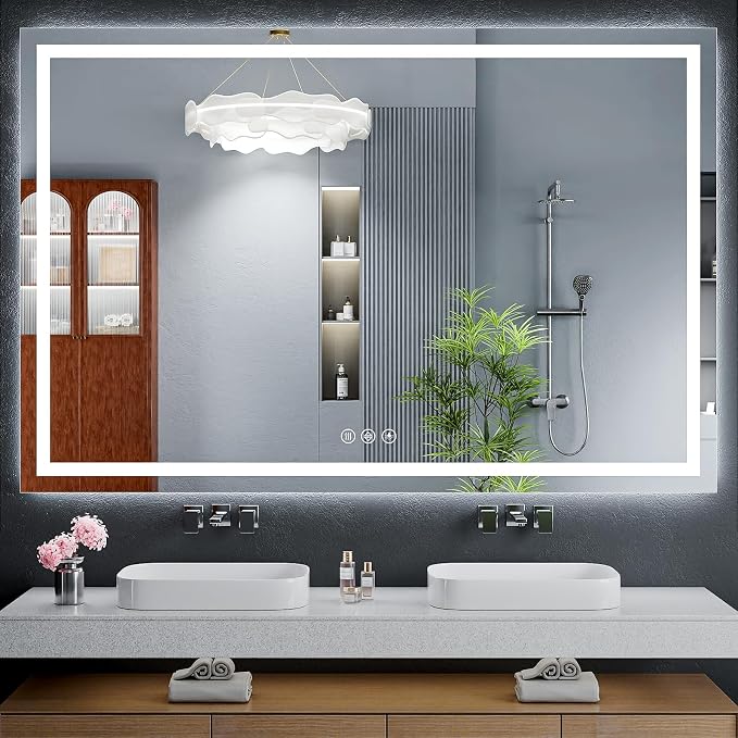 60"x40" LED Bathroom Mirror by MYSUNORIA