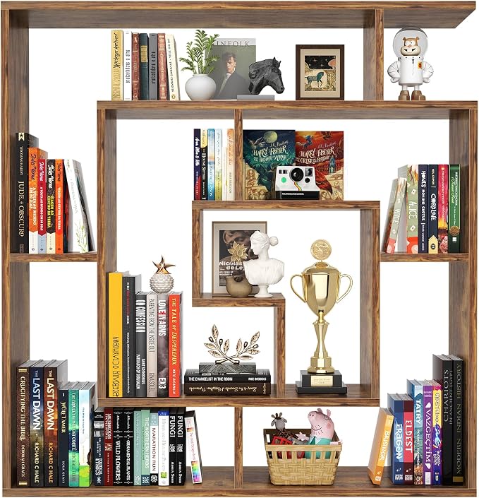 Armocity 6 Tier Display Book Shelf Wall Mounted Bookshelf Freestanding by Armocity