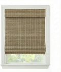 Cordless Woven Wood Roman Shades, 53W x 36H, Eastfield Ash, Sizes 20-72 Wide by FirstRateBlinds