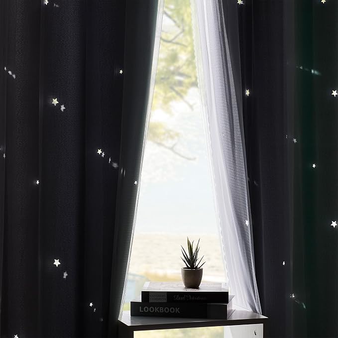 XiDi Rainbow Blackout Curtains for Kids Room, Unicorn Wall Decals - Image 9
