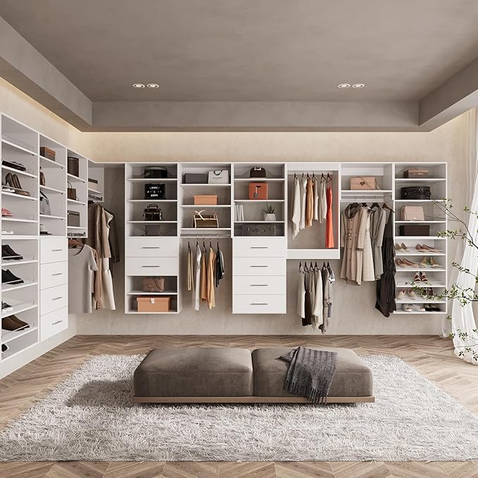 ROOMTEC Modular Closet System, Wall-Mounted Wooden Tower - Image 7