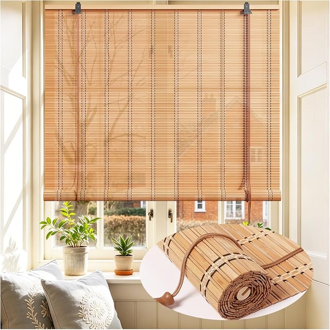 Bamboo Blinds 36x72 inch Bamboo Roman Shades by Unknown