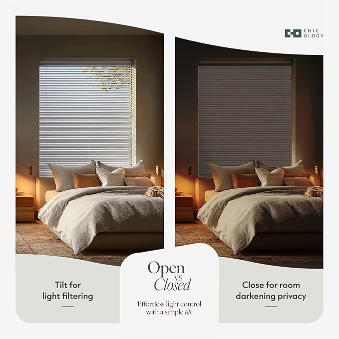 CHICOLOGY Cordless Mini Blinds for Indoor Windows, 15.5" W x 72" H, Light - Image 6