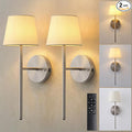 Wall Sconces Battery Operated Set of Two, Small Rechargeable Wall Lights by NEWSEE