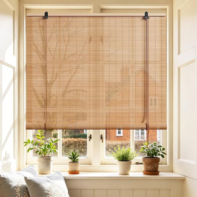 Bamboo Blinds 40x72 inch Bamboo Roman Shades by Unknown