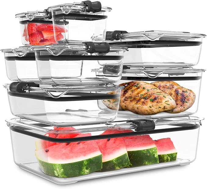 Prepara Latchlok 5.25 Cup Tritan Food Storage Container, Set of 2, Clear