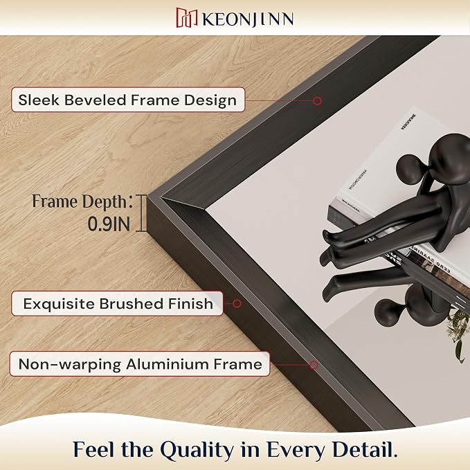Keonjinn 60 x 36 Inch Black Bathroom Mirrors - Image 2