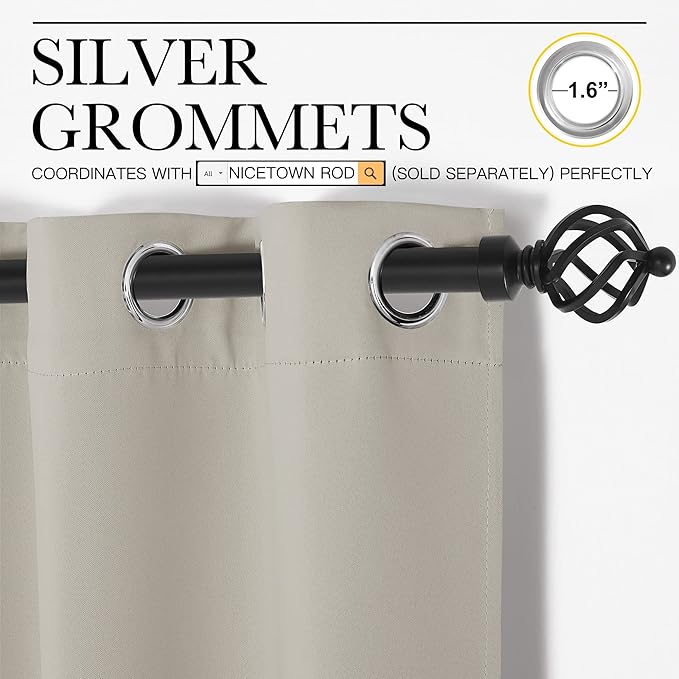 NICETOWN Room Darkening Curtain Panels - Image 3