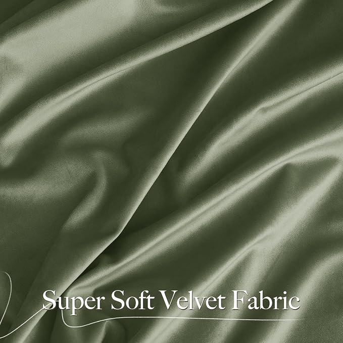 NICETOWN Sage Green Blackout Curtains 72 inches Long 2 Panels, Farmhouse and - Image 2