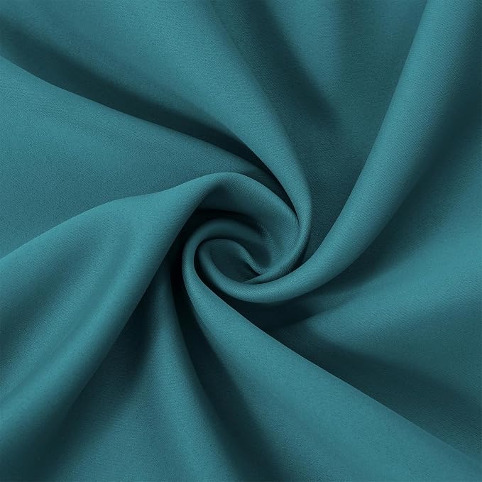 LEMOMO Sea Teal Thermal Blackout Curtains/38 x 84 Inch/Set of 2 Panels Room - Image 5