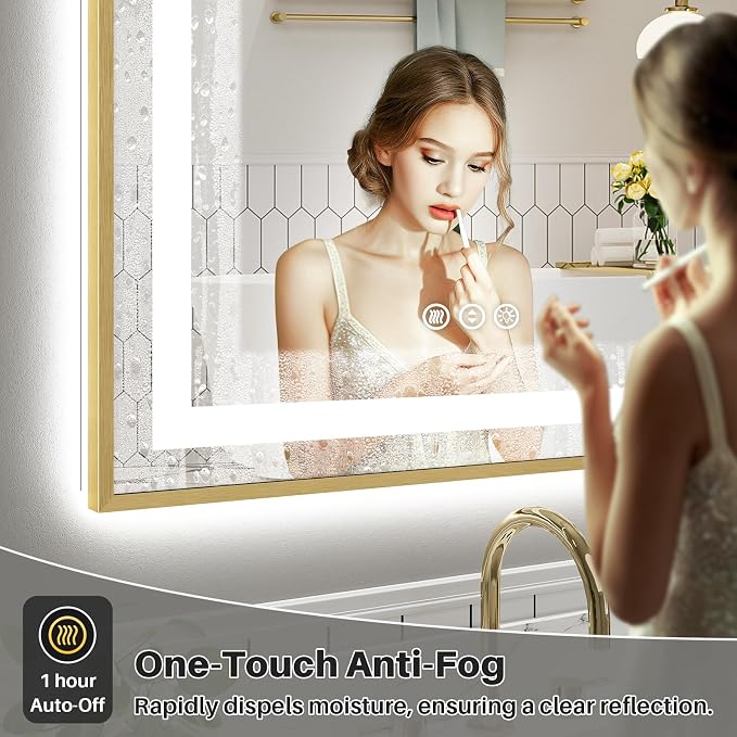 40x32 Inch LED Bathroom Mirror - Image 4
