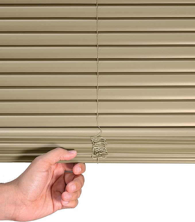 CHICOLOGY Mini Blinds for Indoor Windows – 24"W x 48"H, Cappuccino Horizontal - Image 4