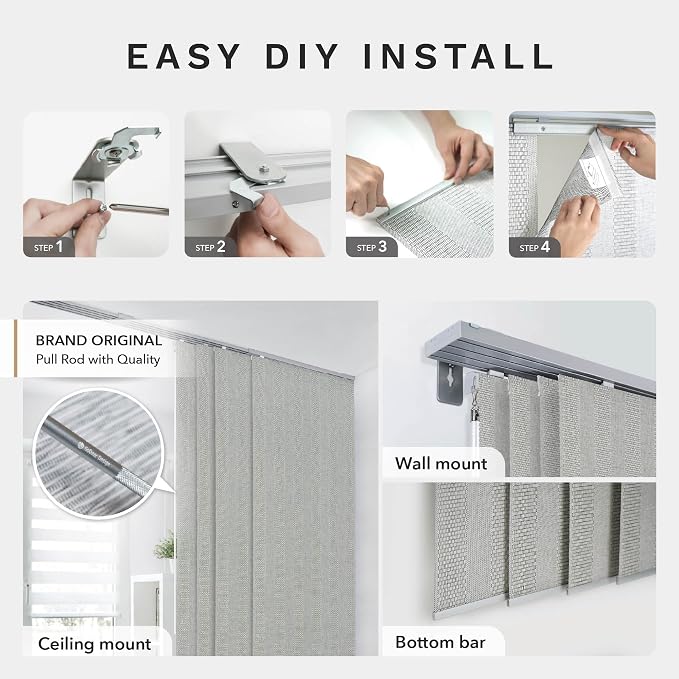 GoDear Design Adjustable Sliding Panel Track Blinds - Image 7
