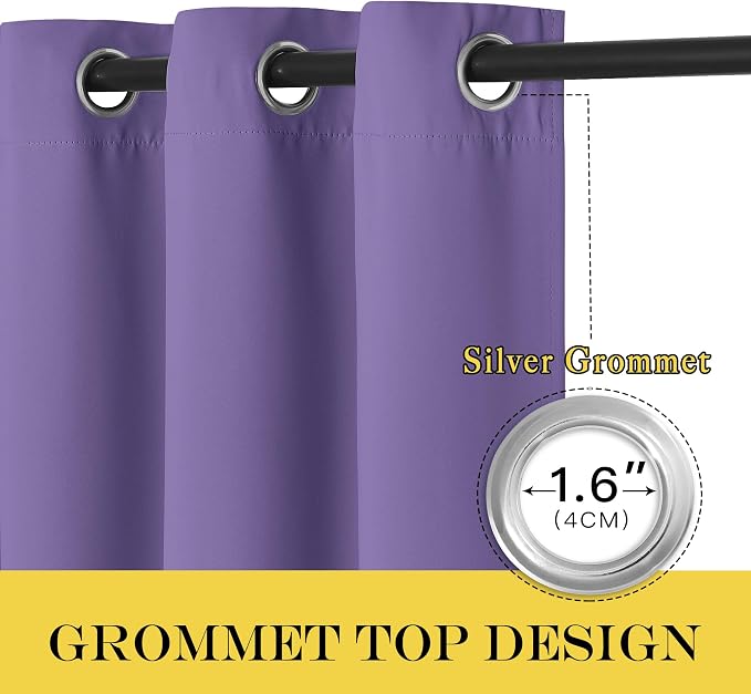 NICETOWN Blackout Curtains for Sliding Glass Door Room Divider Noise Reduce - Image 5