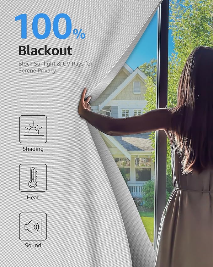 Sumobaby Blackout Curtains for Bedroom Portable 30"x60", No Drill Blackout - Image 2
