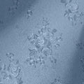 Erfoni 394"x17.7" Grey Blue Floral Embossed Wallpaper by Erfoni