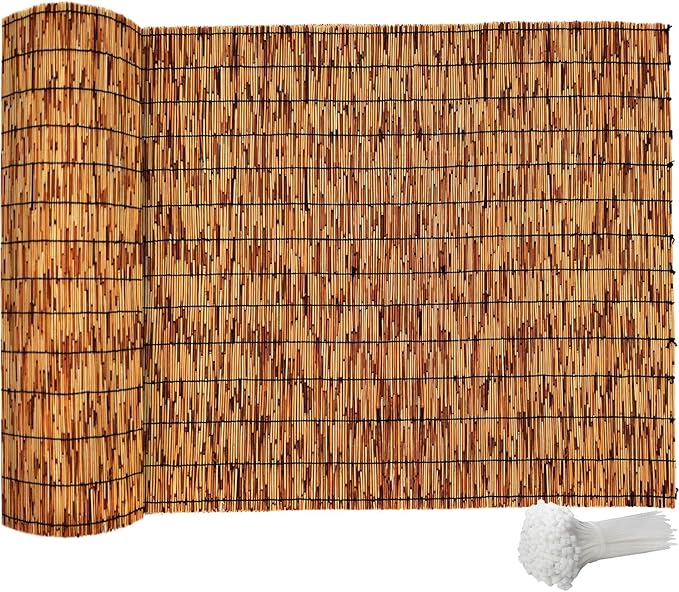 Reed Fencing Rolls, Patio Privacy Screen 5 Feet High, Decorative Bamboo Fence by Unknown