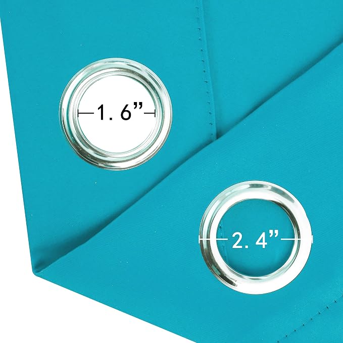 LEMOMO Teal Thermal Blackout Curtains/38 x 63 Inch/Set of 2 Panels Room - Image 5