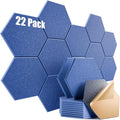 22 Pack Self-Adhesive Acoustic Panels 12" X 10" X 0.4" by Dailycooper