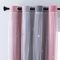 XiDi Curtains for Bedroom Decor, Rainbow Pink-Grey-52-45 by Addsomecolortolife