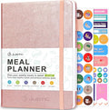 JUBTIC Weekly Meal Planner Notebook, Food Journal for Women Weight Loss, Fitness Journal, Daily Meal Prep Journal with Shopping and Grocery Lists for Food Planning, Healthy Diet or Weight Loss Tracking, Last 1 Year,Undated, A5, Rose Gold