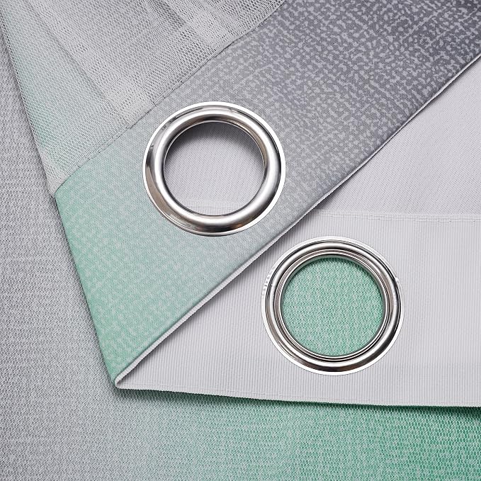 XiDi Curtains for Bedroom Decor, Rainbow Green LightgreyGrey34/45/1 - Image 6