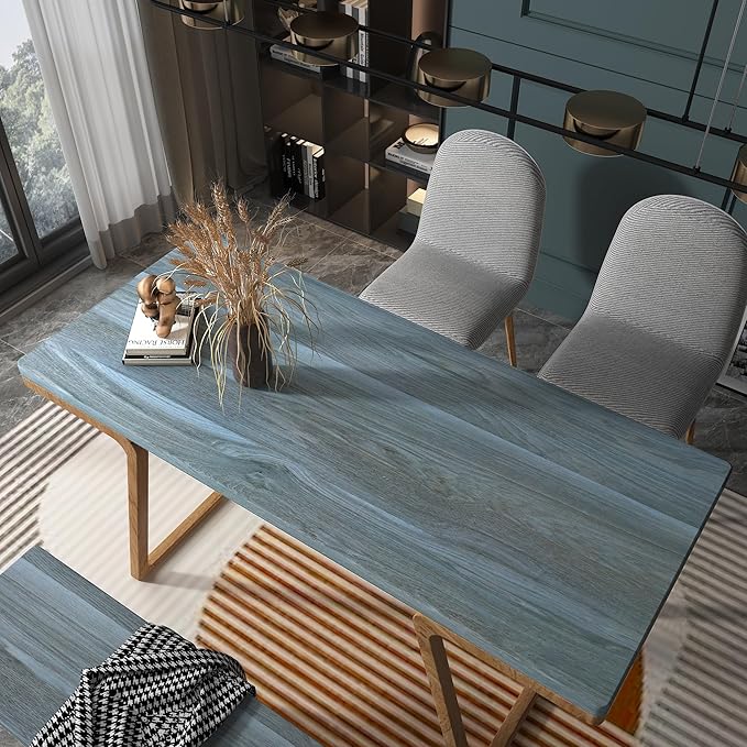 24"x197" Blue Wood Grain Contact Paper - Image 3