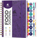 Clever Fox Food Journal Spiral - Daily Food Diary, Meal Prep Planner to Track Calories & Nutrients, Weight Loss Tracker Notebook (Purple)