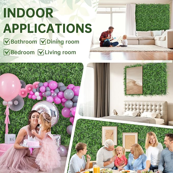 Artificial Green Wall Panels: 20"x20" Boxwood Hedge Green Wall Decor Backdrop - Image 6