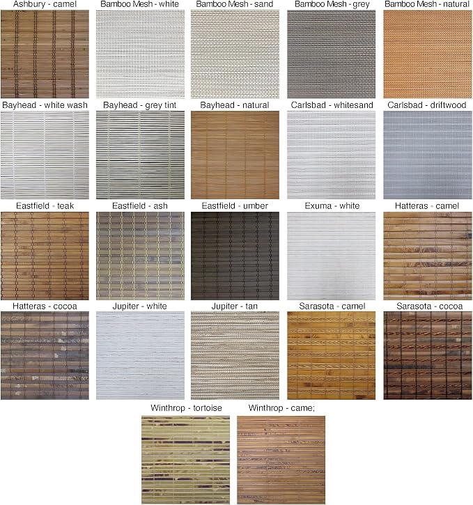 Cordless Woven Wood Roman Shades, 30W x 36H, Sarasota Cocoa, Sizes 20-72 Wide - Image 3