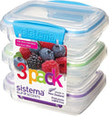 Sistema KLIP IT Accents Collection Food Storage Containers, 6.7 oz./0.2 L, Color Received May Vary, 3 Count