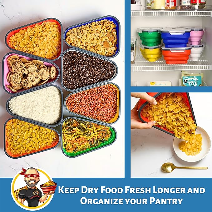 PIZZA PACK The Perfect Reusable Pizza Storage Container with 5 Microwavable Serving Trays - BPA-Free Adjustable Pizza Slice Container to Organize & Save Space, 3 Pack, White