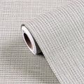 FunStick 24"x200" Grey Grasscloth Peel and Stick Wallpaper by FunStick