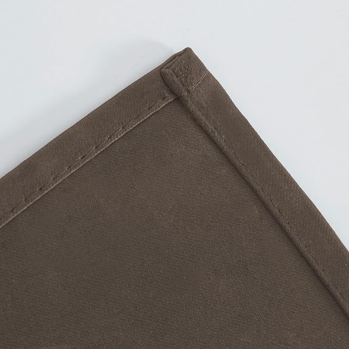 LEMOMO Chocolate Brown Blackout Curtains 38 x 54 Inch Length/Set of 2 Curtain - Image 8