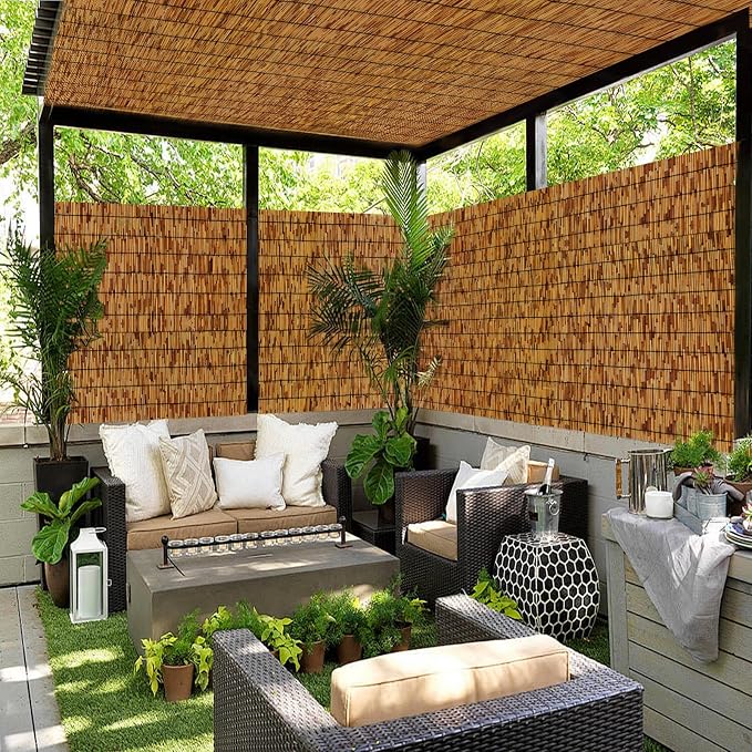 Bamboo Fencing–Handwoven, Bamboo wall Panel Outdoor Privacy Reed Screening - Image 4