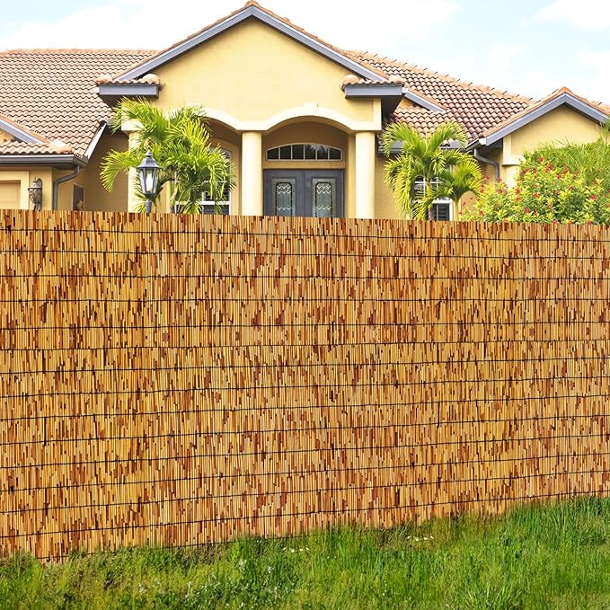 Natural Reed Fencing, Decorative Bamboo Fence Rolls Handwoven Friendly Sun Shade - Image 6