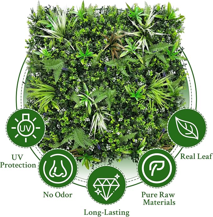 ODTORY Artificial Boxwood Topiary Hedges Panels, Backyard Indoor Outdoor Green - Image 4