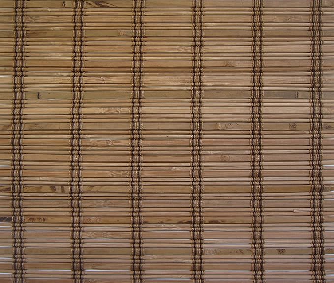 Cordless Woven Wood Roman Shades, 53W x 72H, Ashbury Camel, Sizes 20-72 Wide - Image 4
