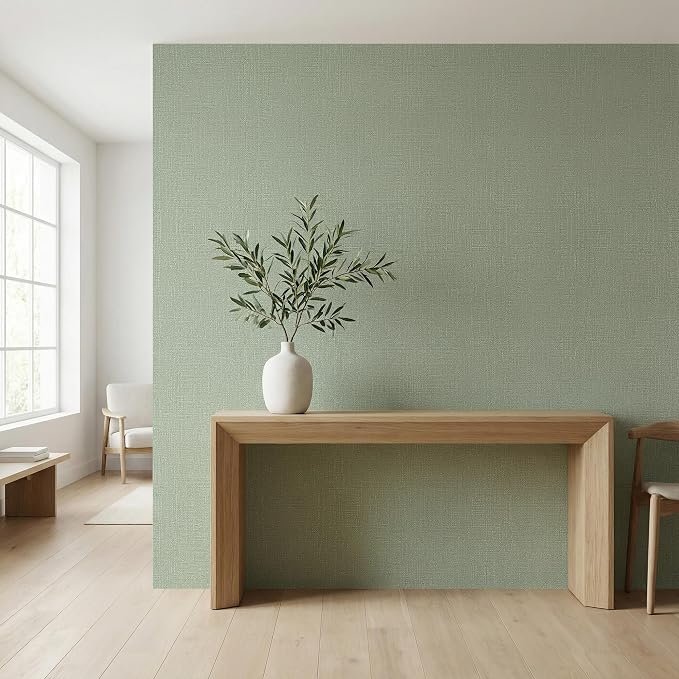 WADILE Grasscloth Peel and Stick Wallpaper 15.7in x 78.7in, Textured Contact - Image 3